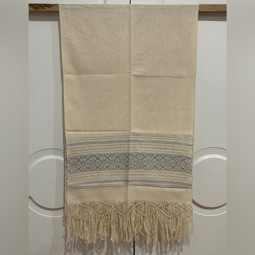 Cotton and Silk Traditional Mexican rebozo from Oaxaca. Mexican shawl, Handloom! - Picture 6 of 11